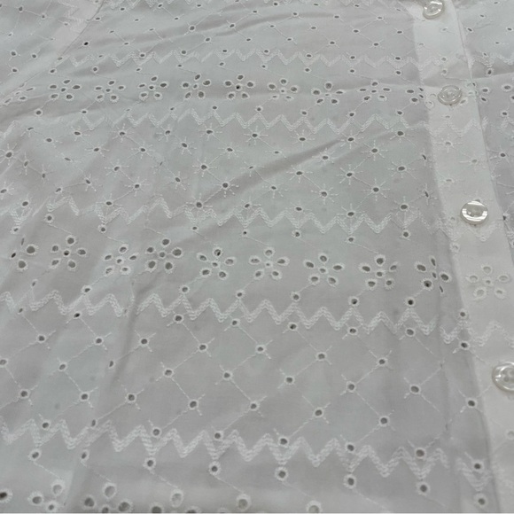 NWT Torrid Women's 4X (26) Plus Size Eyelet Button Up Long Sleeve White Cloud - Picture 5 of 15